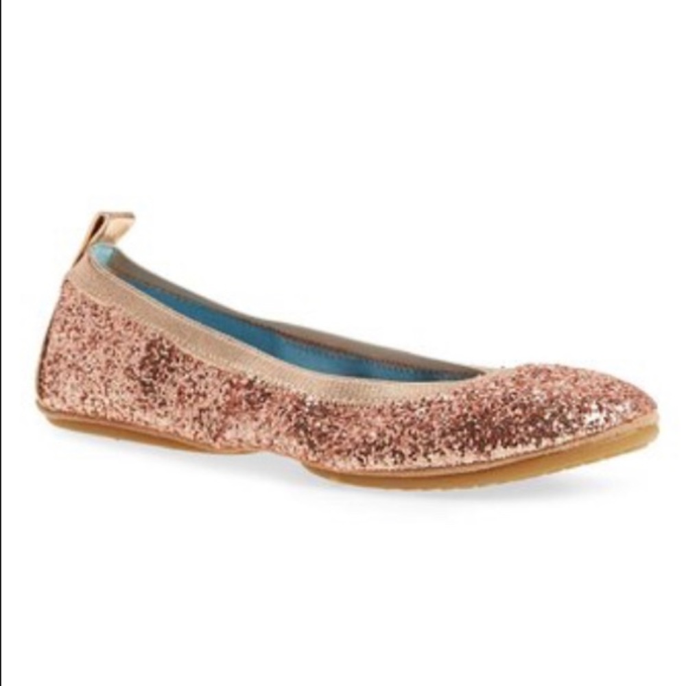 Yosi Samra glitter gold Samara ballet flats